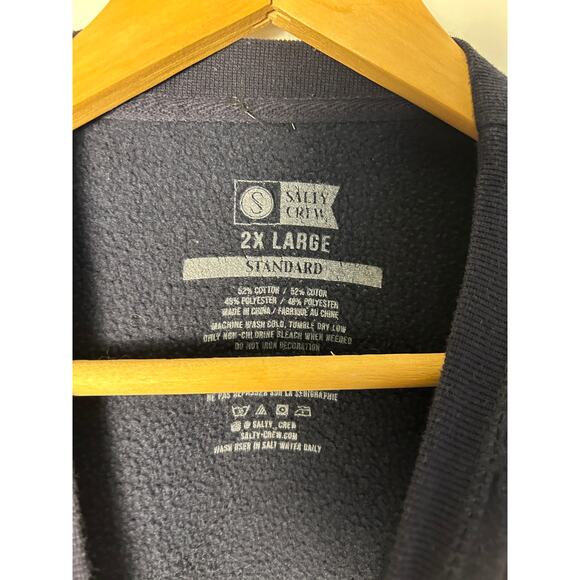 Salty Crew Men's 2XL Navy Pullover Sweatshirt - Picture 4 of 5